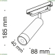 TR019-2-7W4K-B Трековый светильник 7W 4000К для магнитного шинопровода Track lamps Maytoni (Майтони), Track lamps