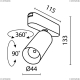 TR103-1-12W4K-M-B Трековый светильник Technical, Focus Led