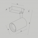 TR003-1-10W3K-S-B Трековый светильник Maytoni Technical, Vuoro