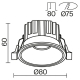 DL058-12W4K-W Встраиваемый светильник Technical, Round