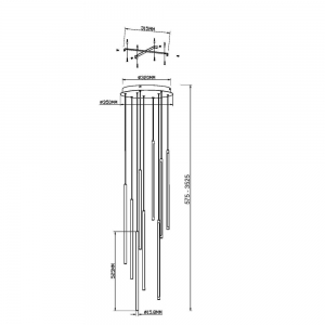 MOD236PL-L54BS3K Подвесной светильник Maytoni, Light Stick