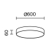 C032CL-90W3K-RD-MG Потолочный светильник Technical, Zon