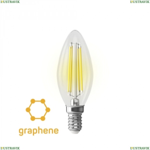 7135 (VG10-C35E14cold9W-F) Светодиодная лампа, Свеча E14 4000K 9W Graphene Voltega (Вольтега), Crystal