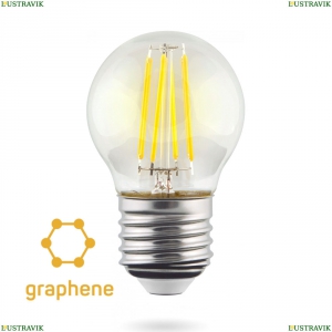 7138 (VG10-G45E27warm9W-F) Светодиодная лампа, Шар Е27 2800К 9W Graphene Voltega (Вольтега), Crystal