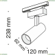 TR019-2-15W4K-B Магнитный трековый поворотный светильник Maytoni (Майтони), Track lamps