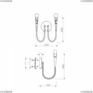 FR5253WL-02N Настенный светильник (бра) Freya, Branches 